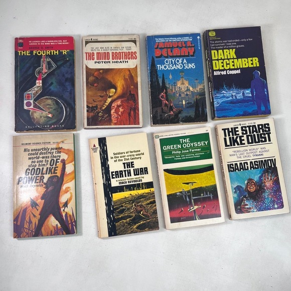 8 Vintage Sci-Fi Books 70s 80s Science Fiction Novels Paperback Bundle Sci-fi - Picture 2 of 13